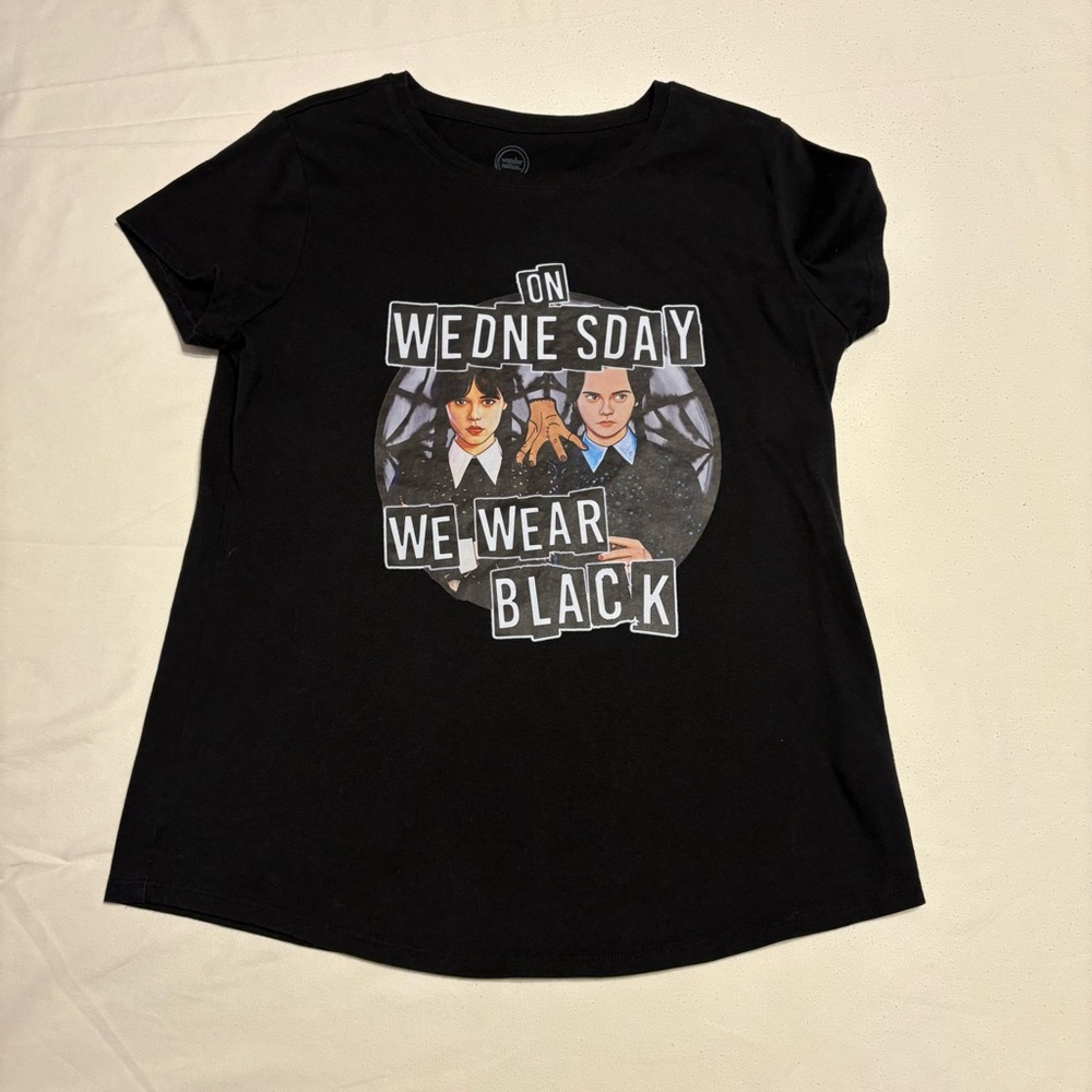 Wonder Nation Black Wednesday Adams Graphic Tee